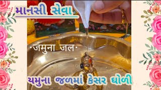 માનસી સેવાયમુના જળમાં કેસર ઘોળીYamuna Jal ma Kesar gholiश्री ठाकुरजीશૃંગાર દર્શનpushtimarg [upl. by Asilehc]