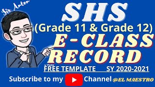 Senior High School Free Automated EClass Record New Grading System SY 20202021 [upl. by Ssitnerp]