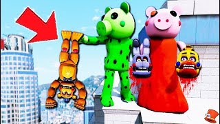 Roblox Piggy DESTROYS All ROCKSTAR Animatronics GTA 5 Mods FNAF RedHatter [upl. by Mcleod997]