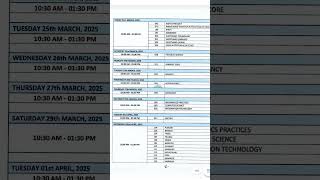 Class 12th board date sheet 2025 [upl. by Ettenal321]