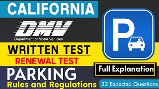 DMV Senior Written Test 2024 California  DMV Permit Test  PARKING cadmv [upl. by Hnoj]