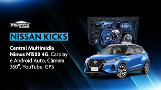 Nissan Kicks Central Multimídia Nimus N1500 4G Carplay e Android Auto Câmera 360⁰ YouTube GPS [upl. by Nilok964]