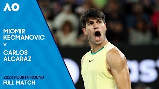 Miomir Kecmanovic v Carlos Alcaraz Full Match  Australian Open 2024 Fourth Round [upl. by Eggett]