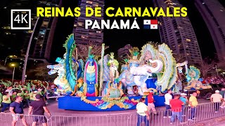 🟡 4K 🇵🇦 Desfile de Reinas del Carnaval de Panamá  Un espectáculo de realeza [upl. by Zerep]