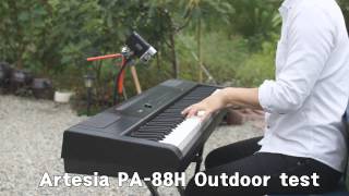 Artesia Digital Piano PA88H  Outdoor Test [upl. by Anayik40]