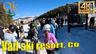 4K Skiing Vail Ski Resort  Colorado  Winter 2024 [upl. by Ataga511]