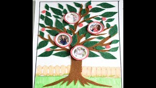 How To Make Family Tree  My Family Tree With Photo Project By Cyrus Kiddie Toys [upl. by Rashidi]