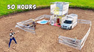 I Built WORLDS LARGEST Transparent House 🏠 Plastic Wrap House [upl. by Hazlip893]