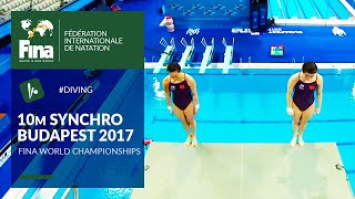 Womens 10m Synchro Final  FULL REPLAY  Budapest 2017  Diving  FINA World Championships [upl. by Goodden]