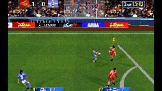 JLeague Victory Goal 96 gameplay Sega Saturn SSF 012 Beta R3 [upl. by Tratner791]