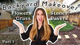 Backyard Makeover Part 1  From Weeds amp Floods To Florals amp Grass [upl. by Ydisahc344]