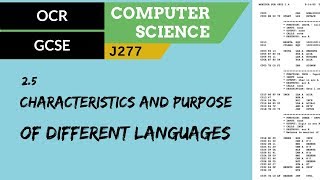 85 OCR GCSE J277 25 Characteristics and purpose of different languages [upl. by Recneps83]