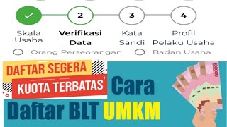 Cara Daftar Bantuan UMKM Secara Online 2024  Bantuan UMKM 2024 [upl. by Wilt711]