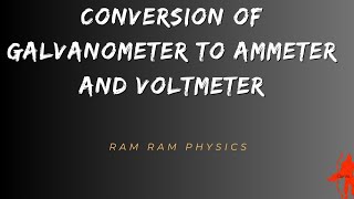 conversion of galvanometer to ammeter and voltmeter [upl. by Alledi]