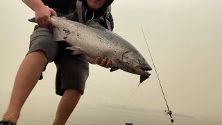 Wobbler Fishing For Fall Chinook  Columbia River  September 2020 [upl. by Heathcote]