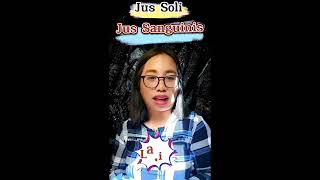 Jus Soli vs Jus Sanguinis  Meanings and Pronunciations [upl. by Saxe542]