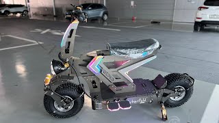 Electric Scooter WEPED Cyberfold Dark Knight 72V 60a Receive Video [upl. by Attenohs]