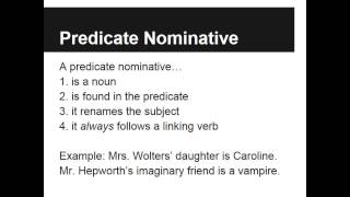 Predicate Adjectives and Nominatives [upl. by Humfried]