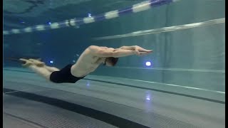 Freediving DYN Monofin technique training [upl. by Lesab459]