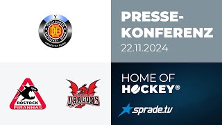 22112024  Pressekonferenz  Rostock Piranhas vs Herforder Ice Dragons [upl. by Oilla]