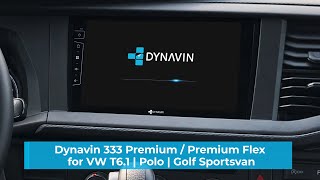 VW T61  Polo  Golf Sportsvan Dynavin Android Radio Navi Einbau D9333 Premium  Premium Flex [upl. by Renie926]