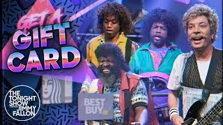 Jimmy and The Roots Perform an 80sStyle New Christmas Classic quotGet a Gift Cardquot  The Tonight Show [upl. by Annaitsirk63]