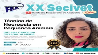 TÉCNICA DE NECROPSIA EM PEQUENOS ANIMAIS SECIVET 2021 [upl. by Job]