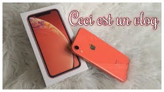 VLOG  ON ACHÈTE LIPHONE XR Corail  Octobre 2018 [upl. by Cristiano528]