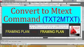 Convert to Mtext Command in AutoCad II HindiUrdu Tutorial [upl. by Suki]