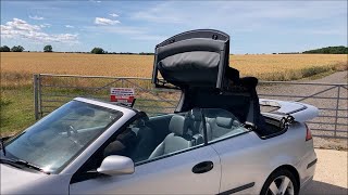 Saab 93 Convertible MY 2007 Walkaround Test Drive amp Roof Demo [upl. by Athenian474]