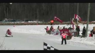 Eganville Bonnechere Cup 2010 Snowmobile Oval Race Part 1 [upl. by Aerbua786]