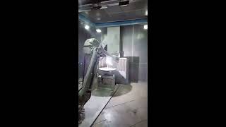 HVOF COATING METALLIZING PROCESS WITH ABB ROBOT SETUP  LOCATION IRAN [upl. by Ermeena309]