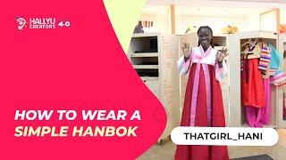 How to wear a simple HANBOK [upl. by Audette]