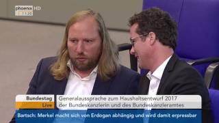 Haushalt 2017 Generaldebatte weitere Redner im Bundestag am 07092016 [upl. by Sherman]