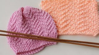 Tutorial punto ai ferri facilissimo per cappelli sciarpe e cardigan [upl. by Thorny273]