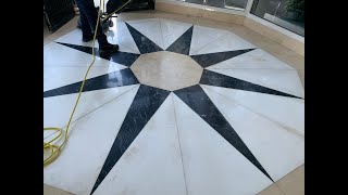 How to Remove Terrazzo Floor Stain Only way to removers stain [upl. by Rehtul]