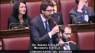 Andrea Colletti M5S Attacca Letta e Alfano  Bagarre in Parlamento alla Camera  Video [upl. by Darla392]