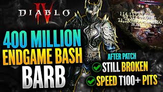 Diablo 4  Hota Bash Endgame Barbarian Build After Patch is OP  Season 4 Best Barb Build Guide [upl. by Steen]