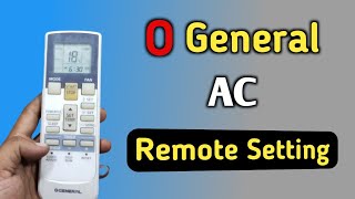 O general ac remote setting  o general ac remote control [upl. by Ayhtak]