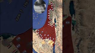 The SixDay War 1967 Israel vs Eygpt jordan and Syria Animated map [upl. by Fein911]