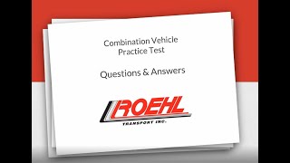 Practice Test for Combination Vehicle Commercial Drivers License CDL [upl. by Eetsim736]