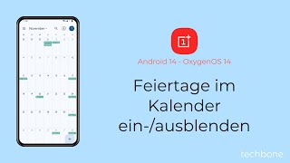 Feiertage im Kalender einblenden oder ausblenden  OnePlus Android 14  OxygenOS 14 [upl. by Abita]