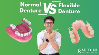 Normal Denture VS Flexible Denture [upl. by Ecile]