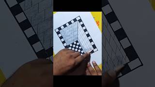 3D hole Drawing  Optical Drawing shorts art [upl. by Jegar682]