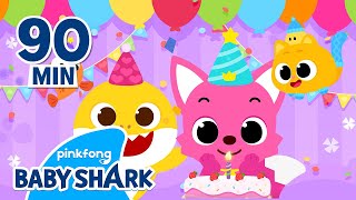 🥳Baby Shark Celebrates Pinkfongs Birthday  Compilation  Birthday Song  Baby Shark Official [upl. by Norehs]