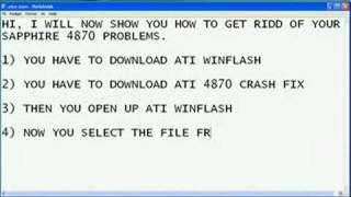 Sapphire Radeon 4870 Crash fix [upl. by Cook645]