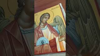 varnish artwork iconography art orthodoxicon orthodox christian angel god glory pray [upl. by Eiuqram562]