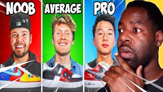 AS20 Reacts Jiedel Video Noobs vs Pro customize a Sneaker in 1 Hour [upl. by Zurek]