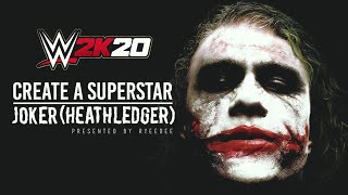 Creating Joker Heath Ledger character in WWE2K20  TimeLapse [upl. by Buseck]