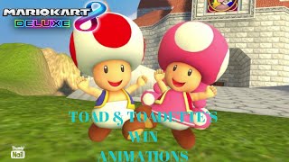 Mario Kart 8 Deluxe  Toad amp Toadettes Win Animations [upl. by Ardnoel429]